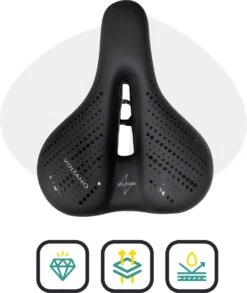 Voltano Dames Fietszadel - Zwart - Uitsparing - Waterdicht - Elastomeer Vering - Gratis Zadelstrop -Fietsaccessoire Winkel 1012x1200 1