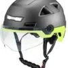 Vito E-Light Speed Pedelec Helm Met Vizier Mat Zwart Geel S/M 55/58cm | Snorfiets Helm Snorscooter | Geschikt Voor Helmplicht -Fietsaccessoire Winkel 1029x1200