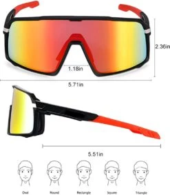 DOWO® - Fietsbrillen - Sportbrillen - Professionele Fietsbril - Lichtgewicht Racefiets -Fietsaccessoire Winkel 1047x1200 2