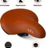 Fietszadel Karamel Bruin Ribbed, Stijlvol En Comfortabel Zadel Voor Veel Fietsplezier, Ontworpen Door PS