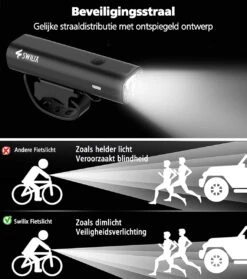 SWILIX ® - Fietsverlichting Set - Oplaadbare USB Led Fietslamp - Voor En Achter - Waterdicht - 4 Lichtstanden - Zwart 6 SWILIX ® - Fietsverlichting Set - Oplaadbare USB Led Fietslamp - Voor En Achter - Waterdicht - 4 Lichtstanden - Zwart -Fietsaccessoire Winkel 1063x1200 1