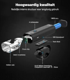 SWILIX ® - Fietsverlichting Set - Oplaadbare USB Led Fietslamp - Voor En Achter - Waterdicht - 4 Lichtstanden - Zwart 7 SWILIX ® - Fietsverlichting Set - Oplaadbare USB Led Fietslamp - Voor En Achter - Waterdicht - 4 Lichtstanden - Zwart -Fietsaccessoire Winkel 1063x1200 2