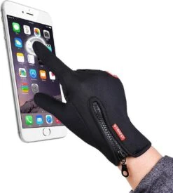 Merkloos Tech Fleece Handschoenen - Zwart - Maat M -Fietsaccessoire Winkel 1078x1200