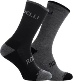 Rogelli Wintersok Merino Wool 2-pack - Grijs & Zwart - Maat 40-43 -Fietsaccessoire Winkel 1081x1200 6