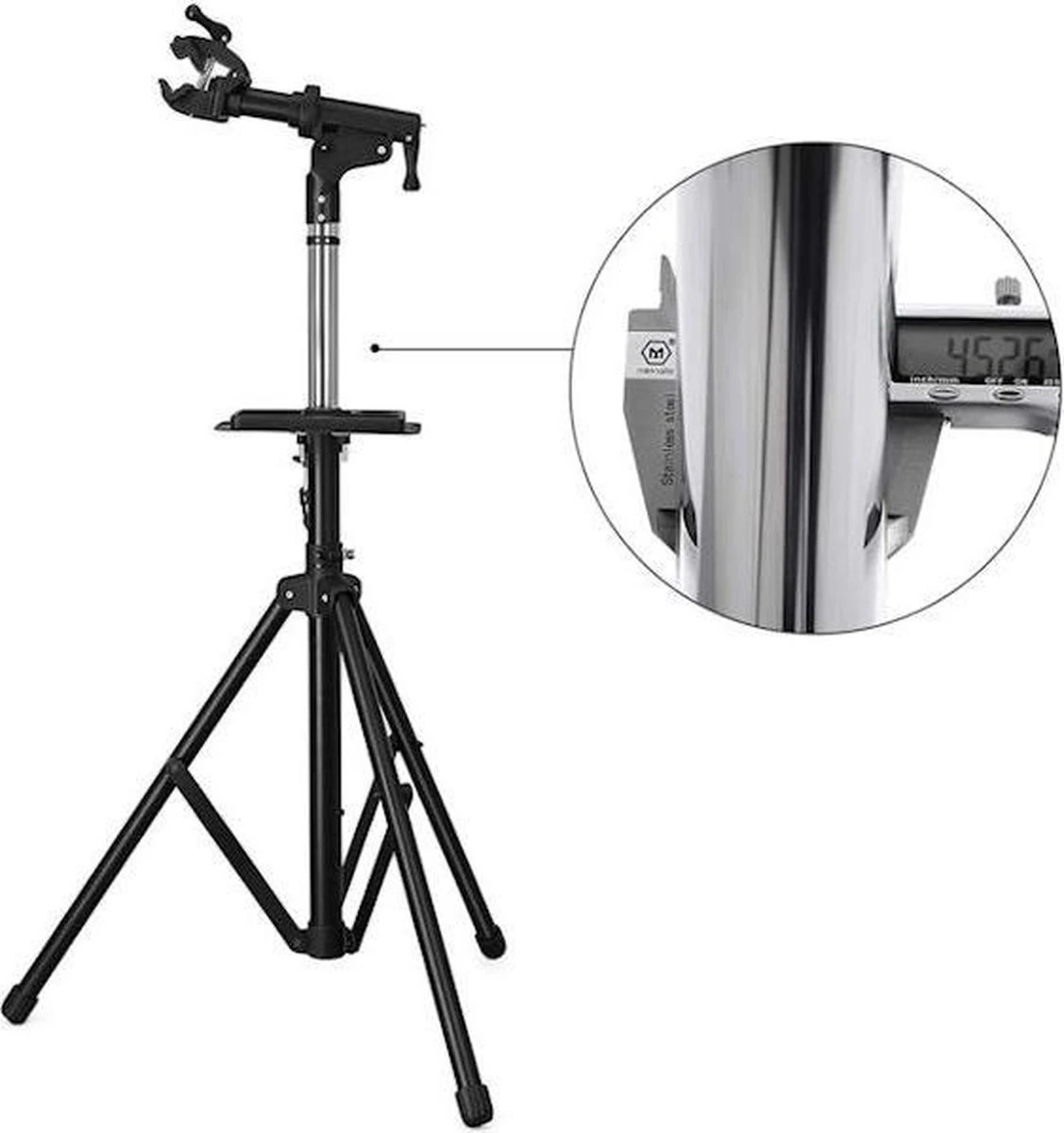 Decopatent® PRO Montagestandaard Fiets - 360° Draaibaar - Verstelbaar + Gereedschapsbakje - Fiets Montage reparatie standaard Merkloos Decopatent® PRO Montagestandaard Fiets - 360° Draaibaar - Verstelbaar + Gereedschapsbakje - Fiets Montage Reparatie Standaard -Fietsaccessoire Winkel