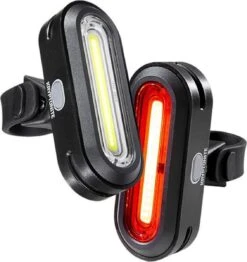 Kryptonite Avenue F-150 / R-75 Verlichtingset LED Accu - Zwart -Fietsaccessoire Winkel 1131x1200