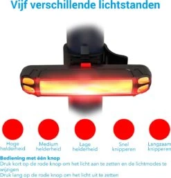 TIGIOO Fietslamp - Fietslampjes Set Koplamp - Fietslamp Voorlicht & Achterlicht USB Oplaadbaar -Fietsaccessoire Winkel 1155x1200 6