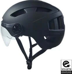 Lightyourbike ROADSTER ® Speed Pedelec Helm Met Vizier & Verlichting - NTA 8776 - Helm Snorscooter - Helm Speed Pedelec - Zwart -Fietsaccessoire Winkel 1160x1200 1