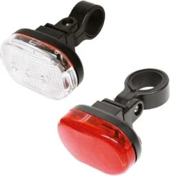 DULA Fietslamp Set Wit - Rood - Fietslampjes - Fietsverlichting - Voor En Achter - 1 Set -Fietsaccessoire Winkel 1161x1200