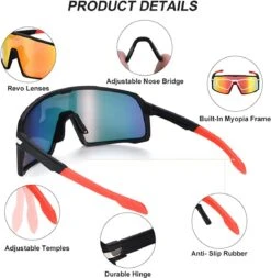 DOWO® - Fietsbrillen - Sportbrillen - Professionele Fietsbril - Lichtgewicht Racefiets -Fietsaccessoire Winkel 1172x1200 2