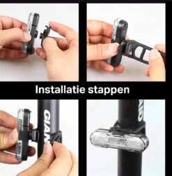 Transnect® – Fietsverlichting LED Set - Fietslampjes Voor En Achter Licht - 4 Lichtstanden – USB Oplaadbaar - Draagbaar – Waterdicht -Fietsaccessoire Winkel 1176x1200