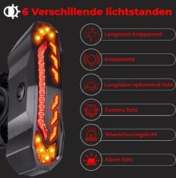 B-care Elektrische Fietsverlichting - Inclusief Afstandsbediening En Richtingaanwijzers - Fietsalarm - Anti Diefstal Alarm - Fiets Achterlicht - Fietsbel - Fiets Accessoires 3 B-care Elektrische Fietsverlichting - Inclusief Afstandsbediening En Richtingaanwijzers - Fietsalarm - Anti Diefstal Alarm - Fiets Achterlicht - Fietsbel - Fiets Accessoires -Fietsaccessoire Winkel 1187x1200