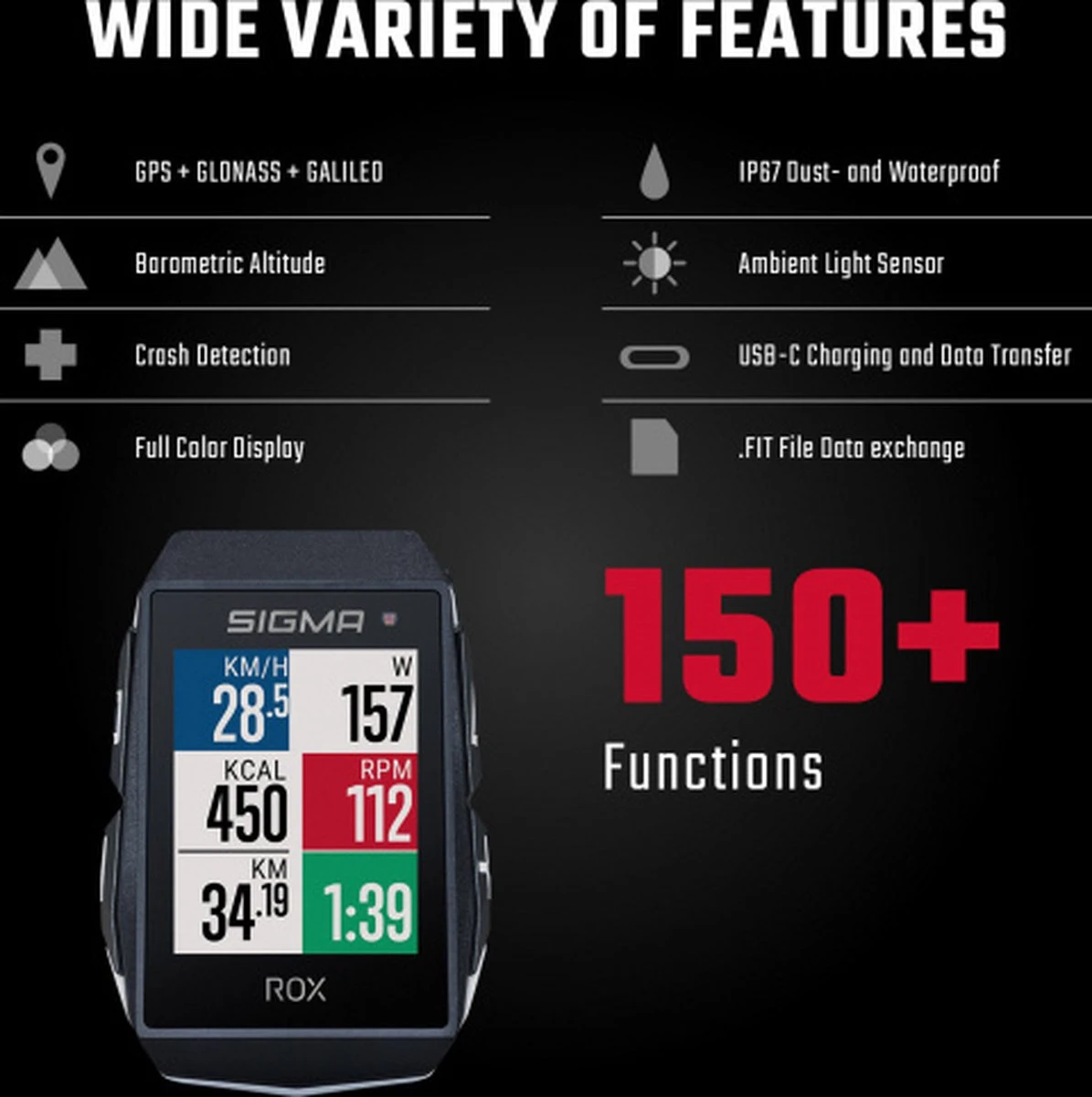 SIGMA SPORT ROX 11.1 EVO GPS Fietscomputer incl. stuurhouder, zwart SIGMA SPORT ROX 11.1 EVO GPS Fietscomputer Incl. Stuurhouder, Zwart -Fietsaccessoire Winkel 1195x1200 5