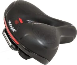 IBright Gel Fietszadel Met LED Oplaadbare Achterlicht - USB Oplaadbaar - Fietsverlichting Met 6 Functie's - Dames / Heren - Waterdicht - Gratis Zadelstrop - USB Oplaadkabel - Zwart -Fietsaccessoire Winkel 1200x1010