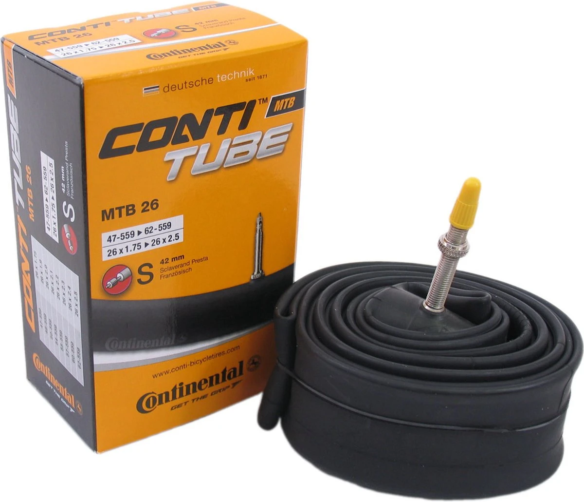 Continental Binnenband Mtb 26 X1.75-2.50 (47/62-559) Fv 42 Mm Zwart Continental Binnenband Mtb 26 X1.75-2.50 (47/62-559) Fv 42 Mm Zwart -Fietsaccessoire Winkel