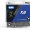 Ketting 9 Speed KMC X9 114 Schakels - Grijs -Fietsaccessoire Winkel 1200x1038 1