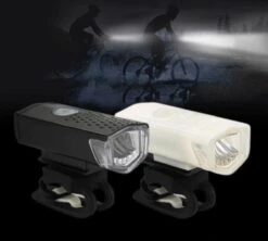 Waterdichte Oplaadbare Fietslamp Voor En Achter - 300 Lumen - Superfelle Fietsverlichting Met USB-kabel - Combi Deal -Fietsaccessoire Winkel 1200x1080
