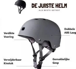 De Juiste Helm - NTA 8776 Helm - Scooterhelm, Fietshelm, E-chopperhelm, Speed-Pedelec Helm - Maat M - Grijs -Fietsaccessoire Winkel 1200x1090 6