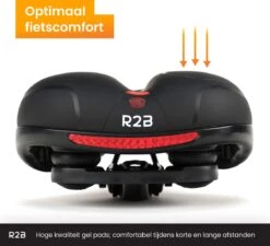 R2B® Fietszadel Voor Dames En Heren - Inclusief Waterdichte Zadelhoes - Zwart - Reflectie En Ventilatie - Gel Zadel / Gelzadel 3 R2B® Fietszadel Voor Dames En Heren - Inclusief Waterdichte Zadelhoes - Zwart - Reflectie En Ventilatie - Gel Zadel / Gelzadel -Fietsaccessoire Winkel 1200x1093 1