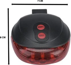 Fiets Achterlicht - LED Licht Met Laser - Fiets Lamp - Waterdicht - Racefiets Verlichting - Inclusief Batterijen - Rheme -Fietsaccessoire Winkel 1200x1096