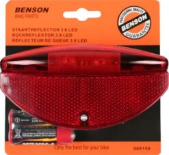Benson Achterlicht / Staartreflector - Voor Fiets - 3x LED - Universeel - Batterijachterlicht Met Reflector -Fietsaccessoire Winkel 1200x1104 2
