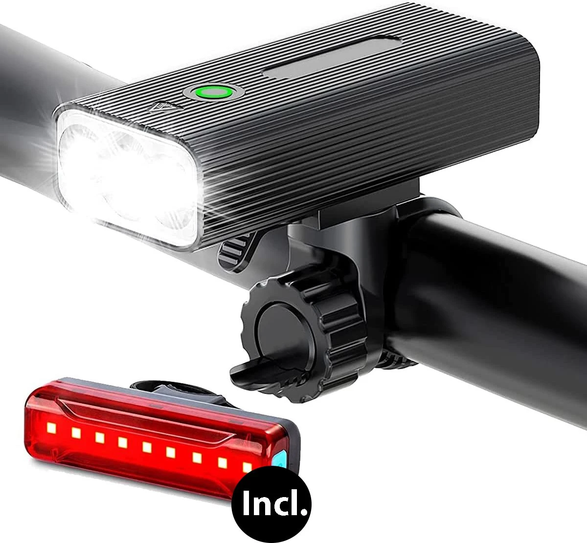 BikePro LED Fietsverlichting Set - Voorlicht en Achterlicht - USB Oplaadbaar - Fietslamp - Koplamp fiets - Fietslampjes - Fietslichten BikePro LED Fietsverlichting Set - Voorlicht En Achterlicht - USB Oplaadbaar - Fietslamp - Koplamp Fiets - Fietslampjes - Fietslichten -Fietsaccessoire Winkel
