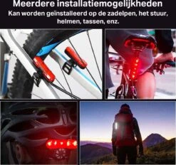 Transnect® – Fietsverlichting LED Set - Fietslampjes Voor En Achter Licht - 4 Lichtstanden – USB Oplaadbaar - Draagbaar – Waterdicht -Fietsaccessoire Winkel 1200x1129