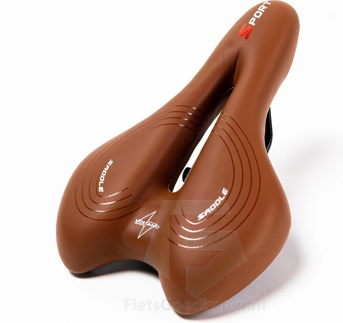 Voltano Sport Trekking Fietszadel - Comfortabel Gel Zadel - Met Uitsparing - Inclusief Zadelstrop - 100% Waterdicht - Unisex - Bruin Voltano Sport Trekking Fietszadel - Comfortabel Gel Zadel - Met Uitsparing - Inclusief Zadelstrop - 100% Waterdicht - Unisex - Bruin -Fietsaccessoire Winkel