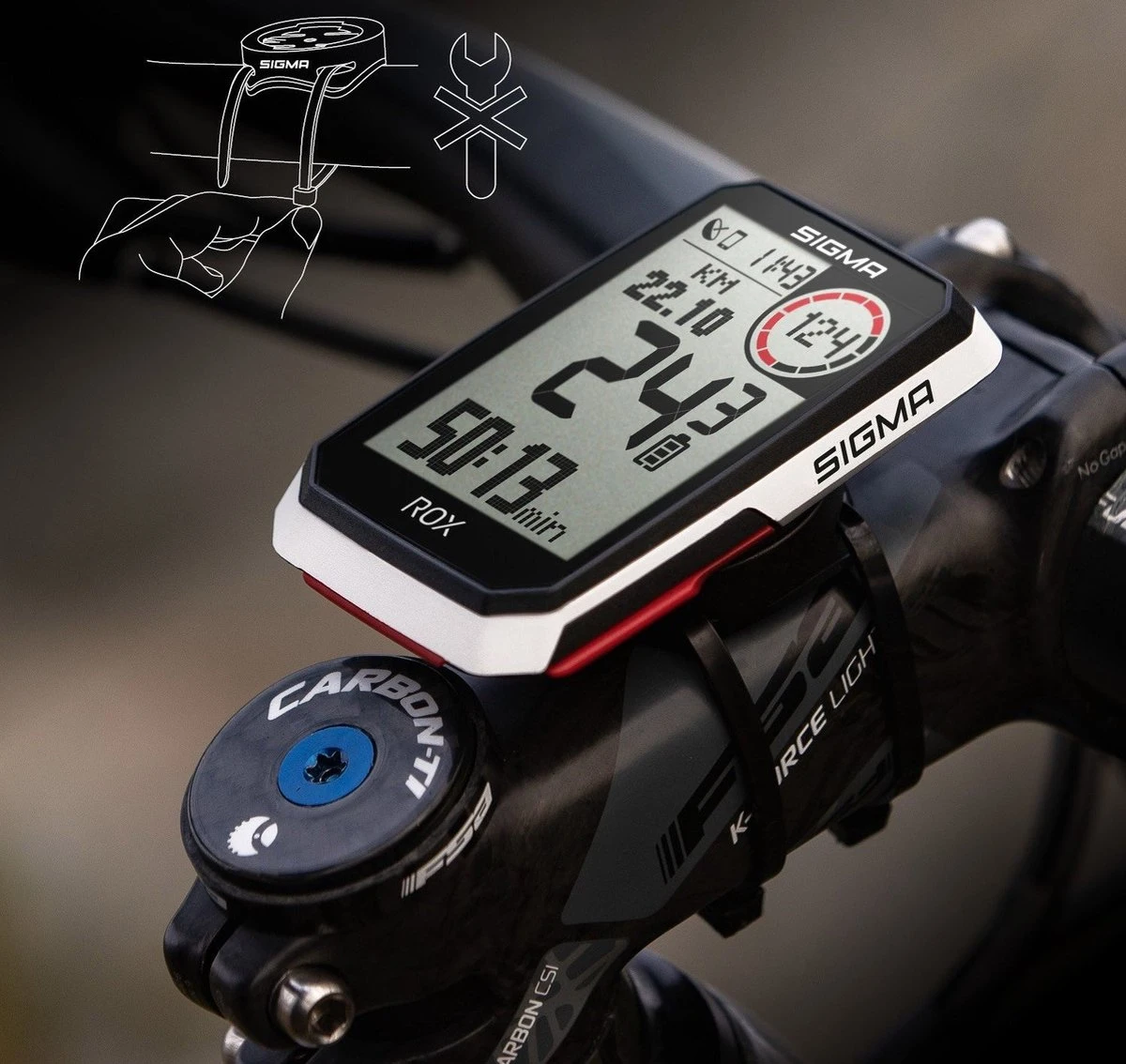 GPS Fietscomputer Sigma ROX 4.0 GPS met standaard stuurhouder - wit SIGMA SPORT GPS Fietscomputer Sigma ROX 4.0 GPS Met Standaard Stuurhouder - Wit -Fietsaccessoire Winkel 1200x1134 3