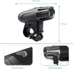 TIGIOO Fietslamp - Fietslampjes Set Koplamp - Fietslamp Voorlicht & Achterlicht USB Oplaadbaar -Fietsaccessoire Winkel 1200x1139 1