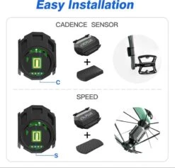 Cycplus C3 Cadanssensor En Snelheidssensor In 1 - Garmin - Wahoo - Zwift - Tacx - Bryton - Cadansmeter - Snelheidsmeter -Fietsaccessoire Winkel 1200x1151 2