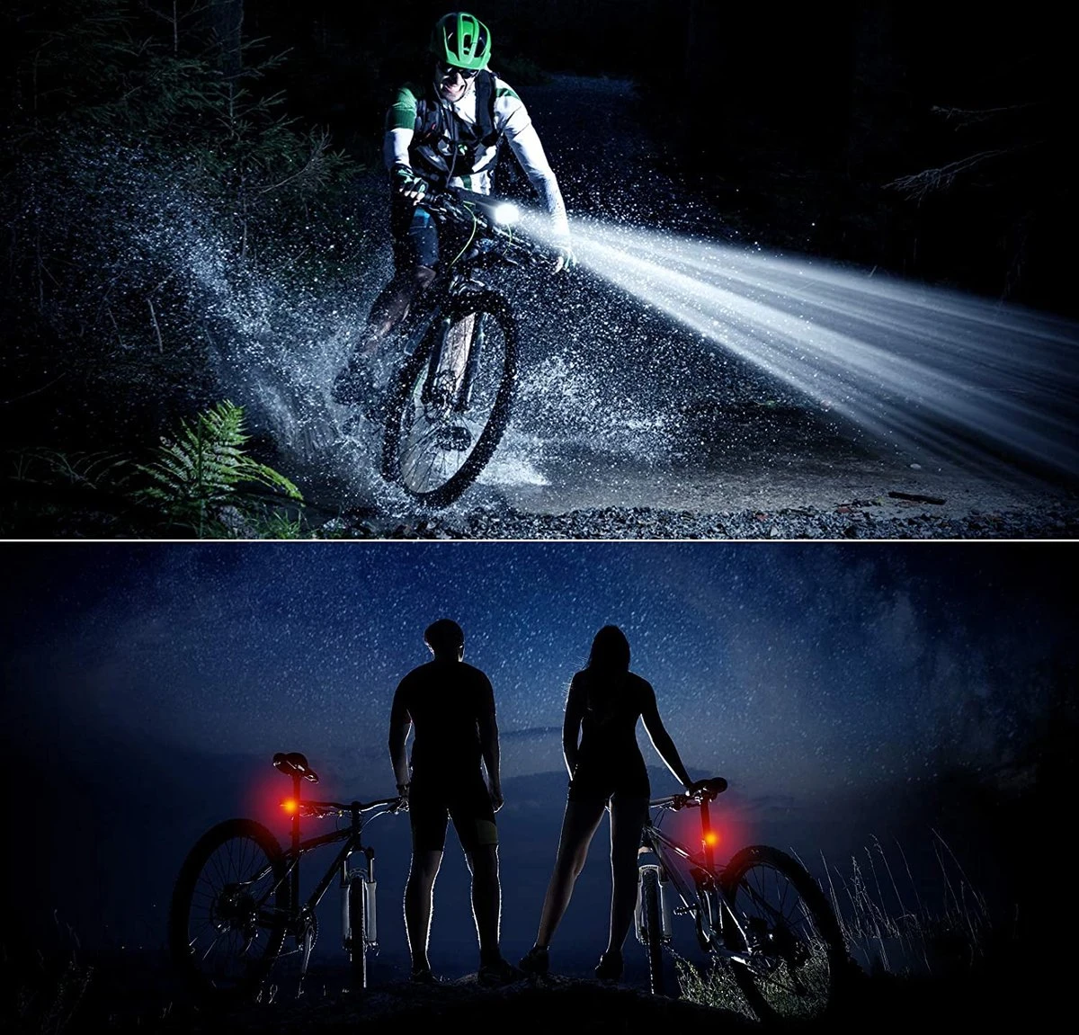 SWILIX ® - Fietsverlichting Set - Oplaadbare USB Led Fietslamp - Voor en Achter - Waterdicht - 4 Lichtstanden - Zwart SWILIX ® - Fietsverlichting Set - Oplaadbare USB Led Fietslamp - Voor En Achter - Waterdicht - 4 Lichtstanden - Zwart -Fietsaccessoire Winkel