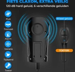 Seidon™ - Fietslamp - Fietsverlichting - Fietslampjes - Fiets Snelheidsmeter - LED Display - Klok - Fietsbel -Fietsaccessoire Winkel 1200x1153 10