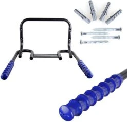 Merkloos Decopatent® Fiets Ophangsysteem Voor 2 Fietsen - Fietsenrek - Legplank Voor Helm - Fietshaak - Muurbeugel Fiets - Wandmontage -Fietsaccessoire Winkel 1200x1156 1