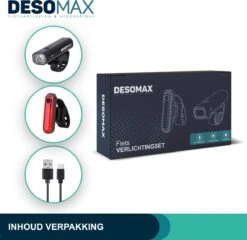 DesoMax® Fietsverlichting Set USB Oplaadbaar Heldere Fietslamp - Voorlicht - Achterlicht - Koplamp - Achterlamp 9 DesoMax® Fietsverlichting Set USB Oplaadbaar Heldere Fietslamp - Voorlicht - Achterlicht - Koplamp - Achterlamp -Fietsaccessoire Winkel 1200x1166 3