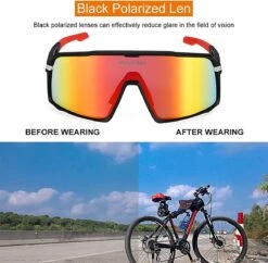 DOWO® - Fietsbrillen - Sportbrillen - Professionele Fietsbril - Lichtgewicht Racefiets -Fietsaccessoire Winkel 1200x1174 3