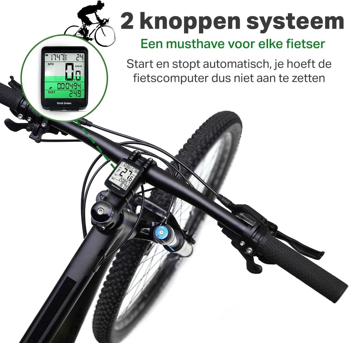 Vivid Green Draadloze Fietscomputer Snelheidsmeter - Mountainbike - Kilometerteller - Fiets Accessoires - Racefiets - Draadloos Vivid Green Draadloze Fietscomputer Snelheidsmeter - Mountainbike - Kilometerteller - Fiets Accessoires - Racefiets - Draadloos -Fietsaccessoire Winkel 1200x1177 3