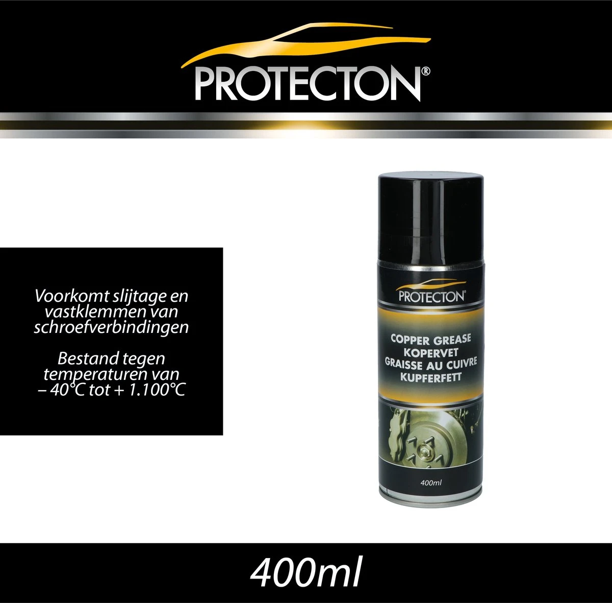 Protecton Kopervet Spray 400ml | Kopervet Spuitbus Protecton Kopervet Spray 400ml | Kopervet Spuitbus -Fietsaccessoire Winkel