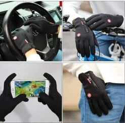 Fietshandschoenen Winter - Handschoenen - Sport Handschoenen Met Rits - Touchscreen Telefoon - Anti Slip Gloves - Heren / Dames - Maat XXL - Zwart - Cadeautje -Fietsaccessoire Winkel 1200x1185 5