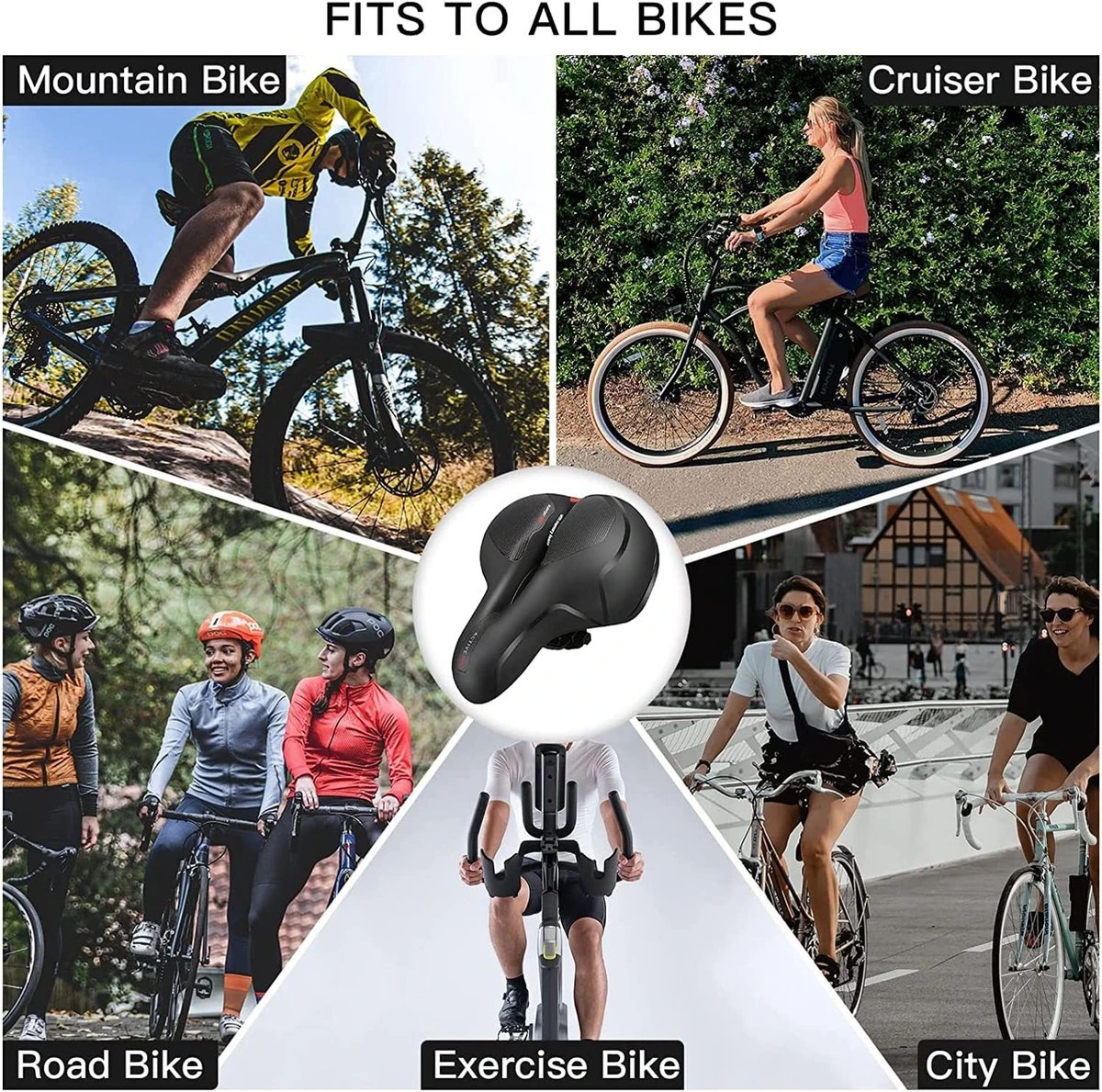 Fiets Zadels - Met achterlichten- langzame rebound traagschuim - hol ergonomisch breed tourzadel - MTB zadel -mountainbikezadel - Fietszadel dames - Fietszadel heren - Unisex Fiets Zadels - Met Achterlichten- Langzame Rebound Traagschuim - Hol Ergonomisch Breed Tourzadel - MTB Zadel -mountainbikezadel - Fietszadel Dames - Fietszadel Heren - Unisex -Fietsaccessoire Winkel 1200x1189 2