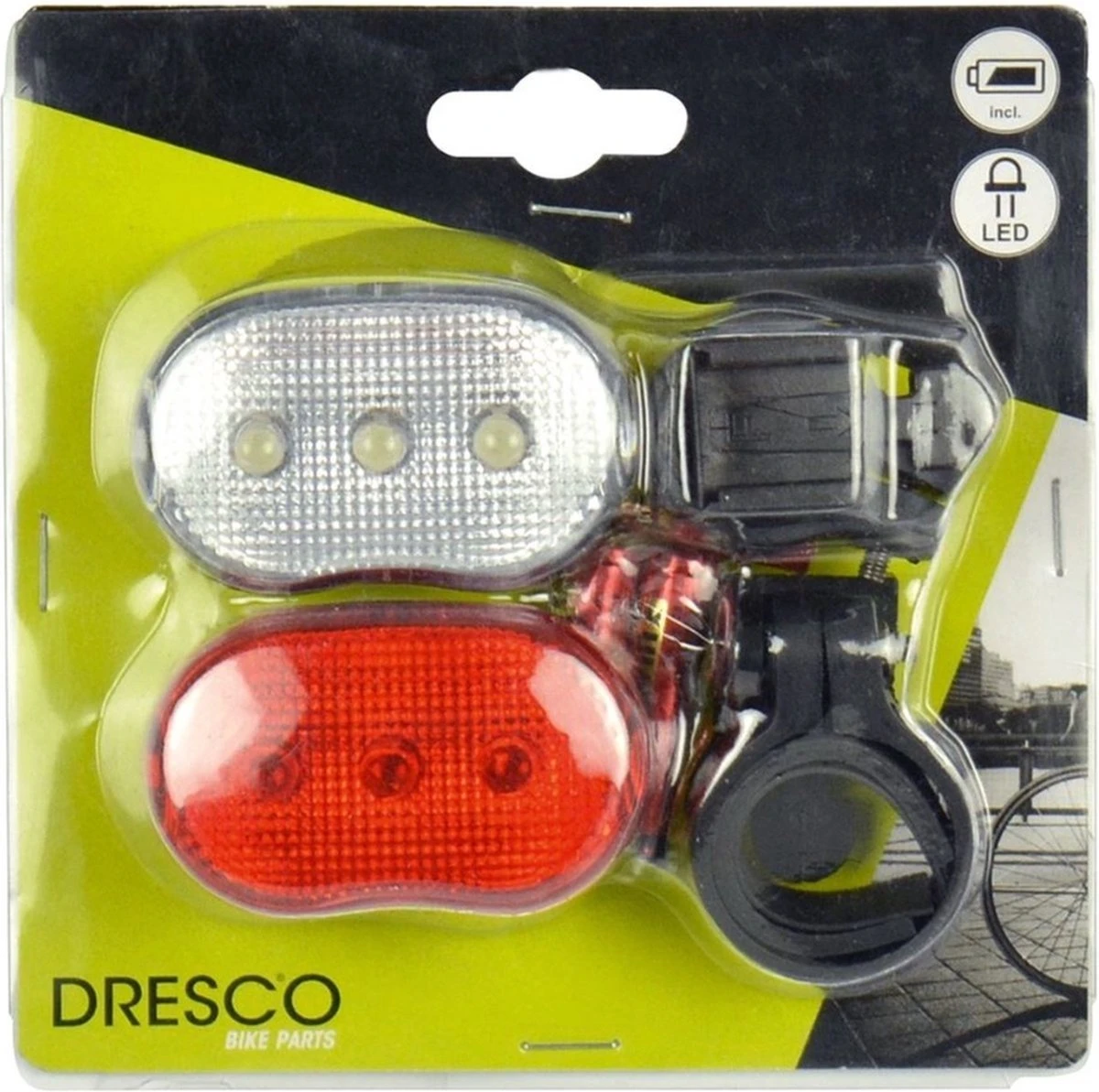 Dresco - Fietsverlichtingsset - Classic - LED - Zwart Dresco - Fietsverlichtingsset - Classic - LED - Zwart -Fietsaccessoire Winkel 1200x1193 2