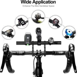DrPhone EF1 – Verlengstuk Voor Fietsstuur – 30 CM Lang – Uitbreiding Frame – Gemakkelijk Te Installeren - Zwart -Fietsaccessoire Winkel 1200x1194 4
