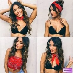 Finnacle - Hip Hop Bandana 100% Katoen Bandana Rood Vierkante Sjaal 50cm * 50cm Hoofdband Boerenzakdoek Voor Vrouwen/Mannen/Jongens/Meisjes -Fietsaccessoire Winkel 1200x1195 11