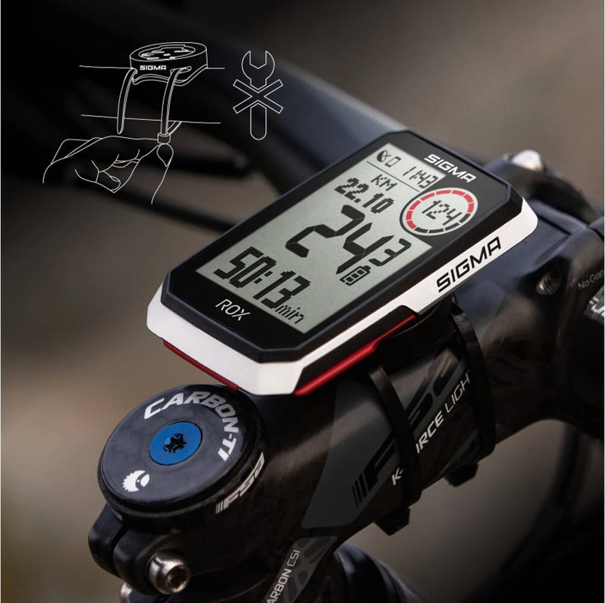 GPS Fietscomputer Sigma ROX 4.0 GPS met standaard stuurhouder - wit SIGMA SPORT GPS Fietscomputer Sigma ROX 4.0 GPS Met Standaard Stuurhouder - Wit -Fietsaccessoire Winkel 1200x1197 6