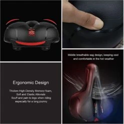 Fiets Zadels - Met Achterlichten- Langzame Rebound Traagschuim - Hol Ergonomisch Breed Tourzadel - MTB Zadel -mountainbikezadel - Fietszadel Dames - Fietszadel Heren - Unisex 8 Fiets Zadels - Met Achterlichten- Langzame Rebound Traagschuim - Hol Ergonomisch Breed Tourzadel - MTB Zadel -mountainbikezadel - Fietszadel Dames - Fietszadel Heren - Unisex -Fietsaccessoire Winkel 1200x1199 3