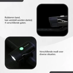 Lovnix - Oplaadbare Fietslamp LED Verlichting Set - USB Oplaadbaar - Fietslicht Met LED Lamp - Voor- En- Achter Licht - Regenbestendig - Geschikt Voor Mountainbike Fietsen Wandelen Speleologie -Fietsaccessoire Winkel 1200x1200 158