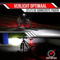 Strex LED Fietsverlichting Set - Voorlicht En Achterlicht - USB Oplaadbaar - Fietslamp - Fietslampjes - Zwart -Fietsaccessoire Winkel 1200x1200 206