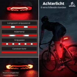 BikePro Fiets Achterlicht 2.0 Met Alarm En Richtingaanwijzer - IP54 Waterdicht - USB Oplaadbaar 5 BikePro Fiets Achterlicht 2.0 Met Alarm En Richtingaanwijzer - IP54 Waterdicht - USB Oplaadbaar -Fietsaccessoire Winkel 1200x1200 223