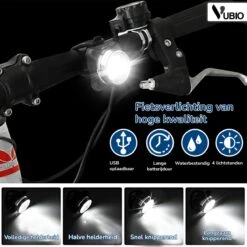 VUBIO LED Fietsverlichting USB Oplaadbaar - Waterdichte Fietslampjes -Fietsaccessoire Winkel 1200x1200 270