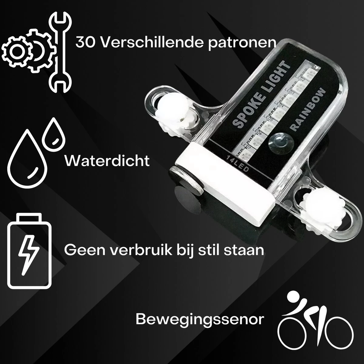 Spaakverlichting- Spaakverlichting Met Bewegingssenor- Spaakverlichting kinderfiets- LED Voor Wiel- Waterdicht- 32 Verschillende patronen- Makkelijk te installeren Spaakverlichting- Spaakverlichting Met Bewegingssenor- Spaakverlichting Kinderfiets- LED Voor Wiel- Waterdicht- 32 Verschillende Patronen- Makkelijk Te Installeren -Fietsaccessoire Winkel 1200x1200 337